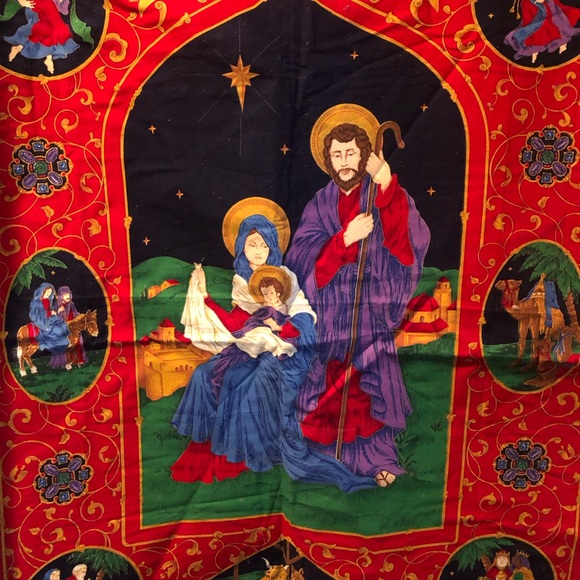 Vintage Rare Nativity Christmas  Panel to Sew Christmas Door Panel/Wall Panel - Picture 1 of 3